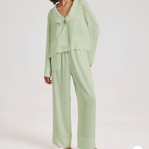 Nap Loungewear The Lazy Cat PJ Set Sage Large